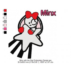Minx with the Star Embroidery Design